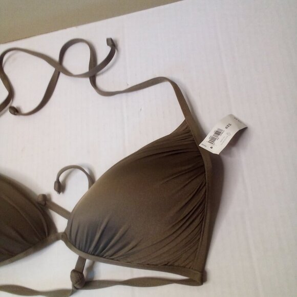 Old Navy Bikini Top Women XL Triangle Swim Padded Cups Brown - Picture 8 of 12
